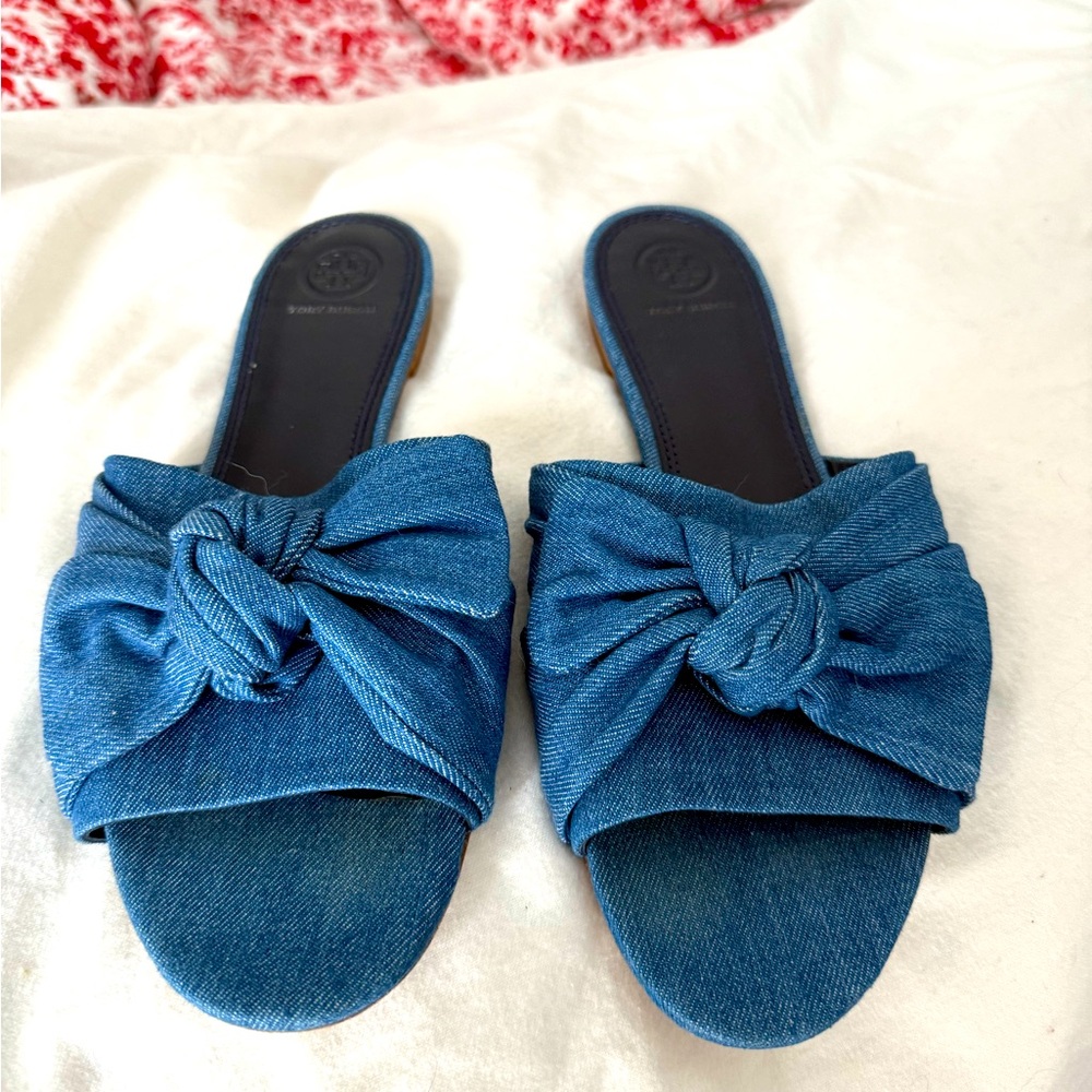 Tory Burch Annabelle Denim Sandal Slides